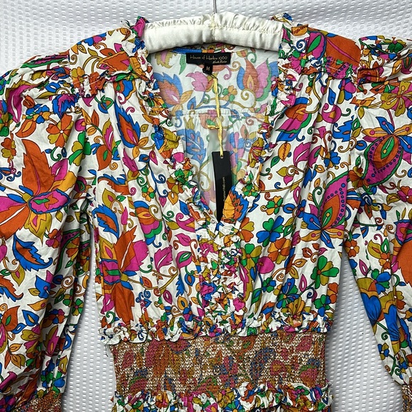 NWT House of Harlow 1960 puff Half sleeves Floral Dress - Picture 6 of 16